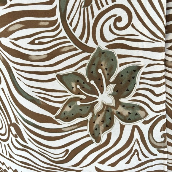 Bice by Sag Harbor Earth Tone Floral Midi Elastic Waist Wrap Skirt 24W NEW - Picture 5 of 9